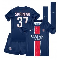 Paris Saint-Germain Milan Skriniar #37 Fußballbekleidung Heimtrikot Kinder 2024-25 Kurzarm (+ kurze hosen)